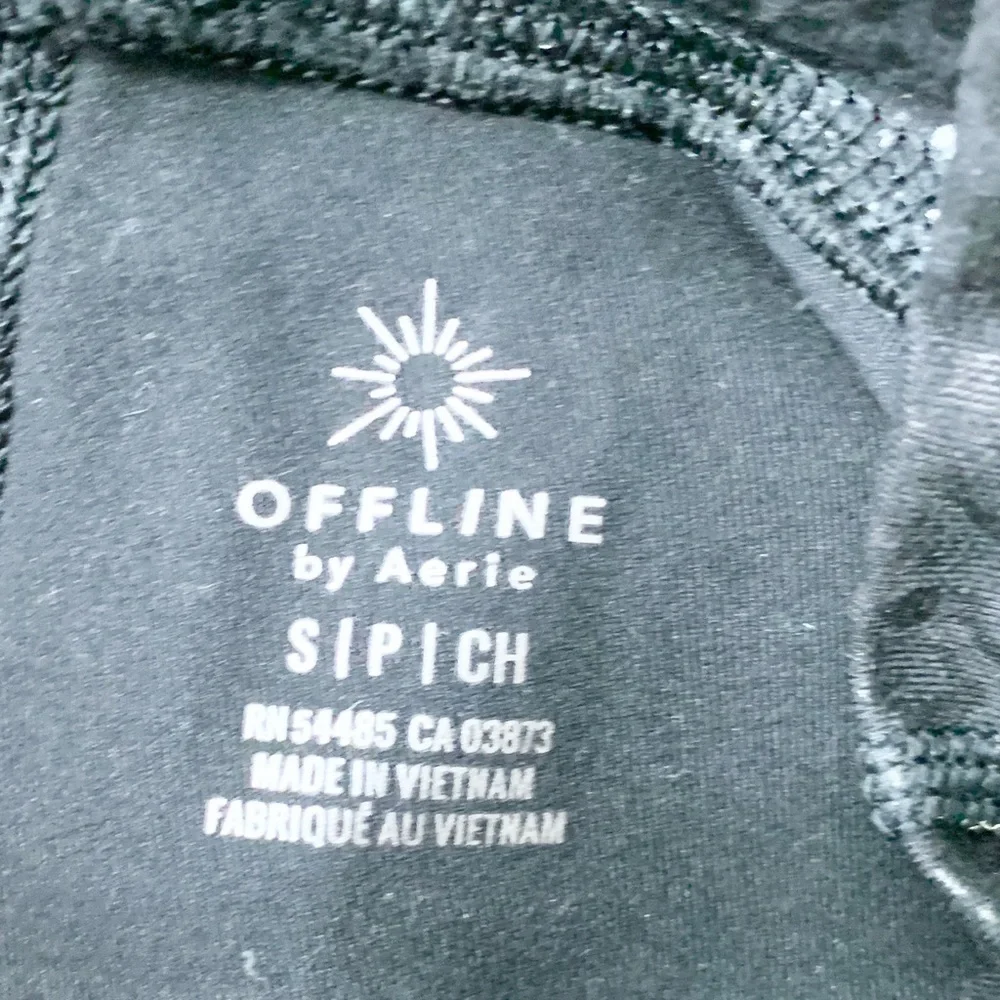 Offline Aerie American Eagle Women Small Pants Leggings‎ Black Shine High Rise